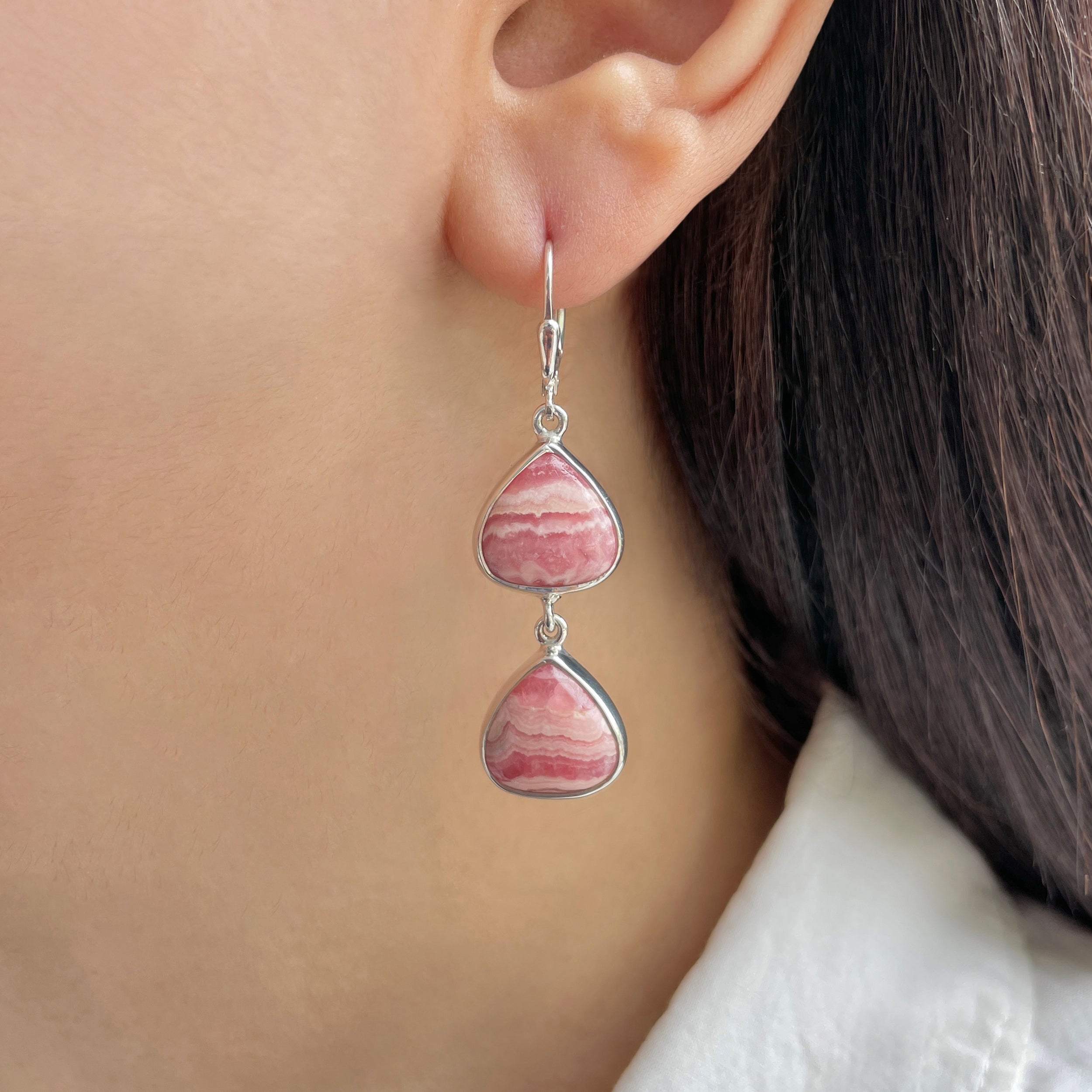 Rhodochrosite Earring-(RDC-E-152.)