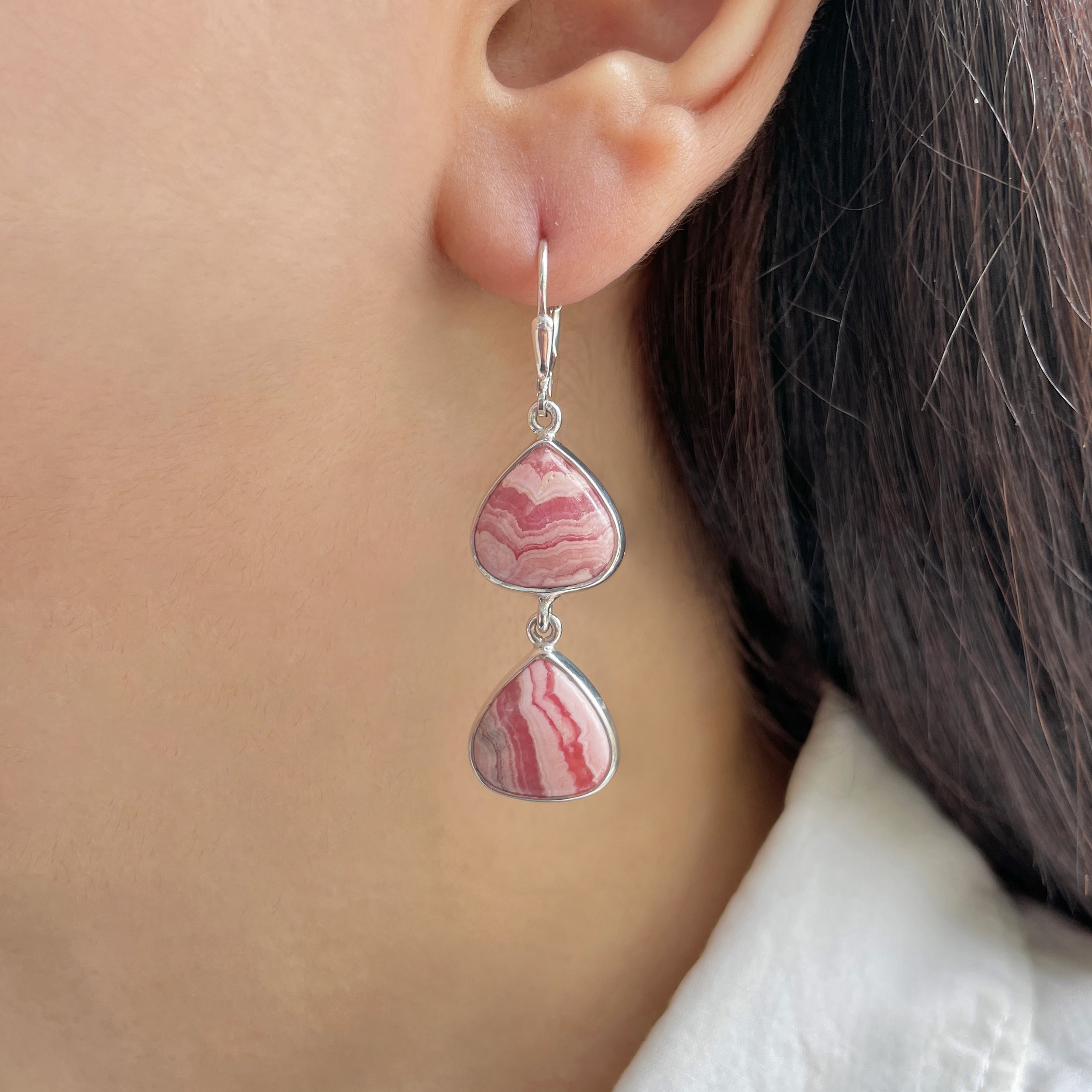 Rhodochrosite Earring-(RDC-E-153.)