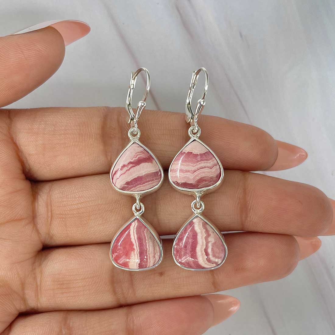Rhodochrosite Earring-(RDC-E-154.)