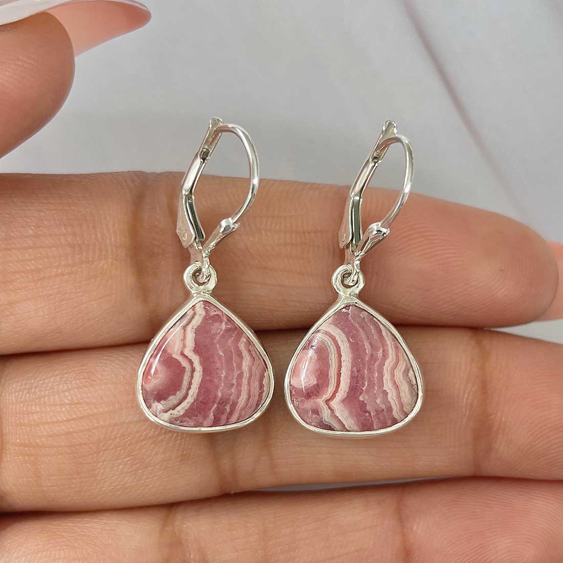 Rhodochrosite Earring-(RDC-E-155.)