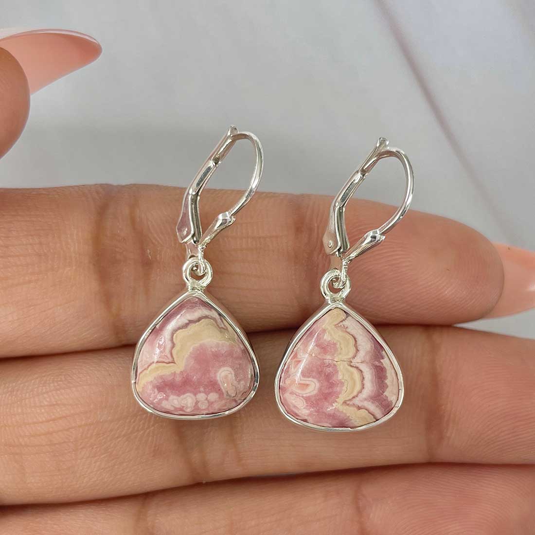 Rhodochrosite Earring-(RDC-E-158.)