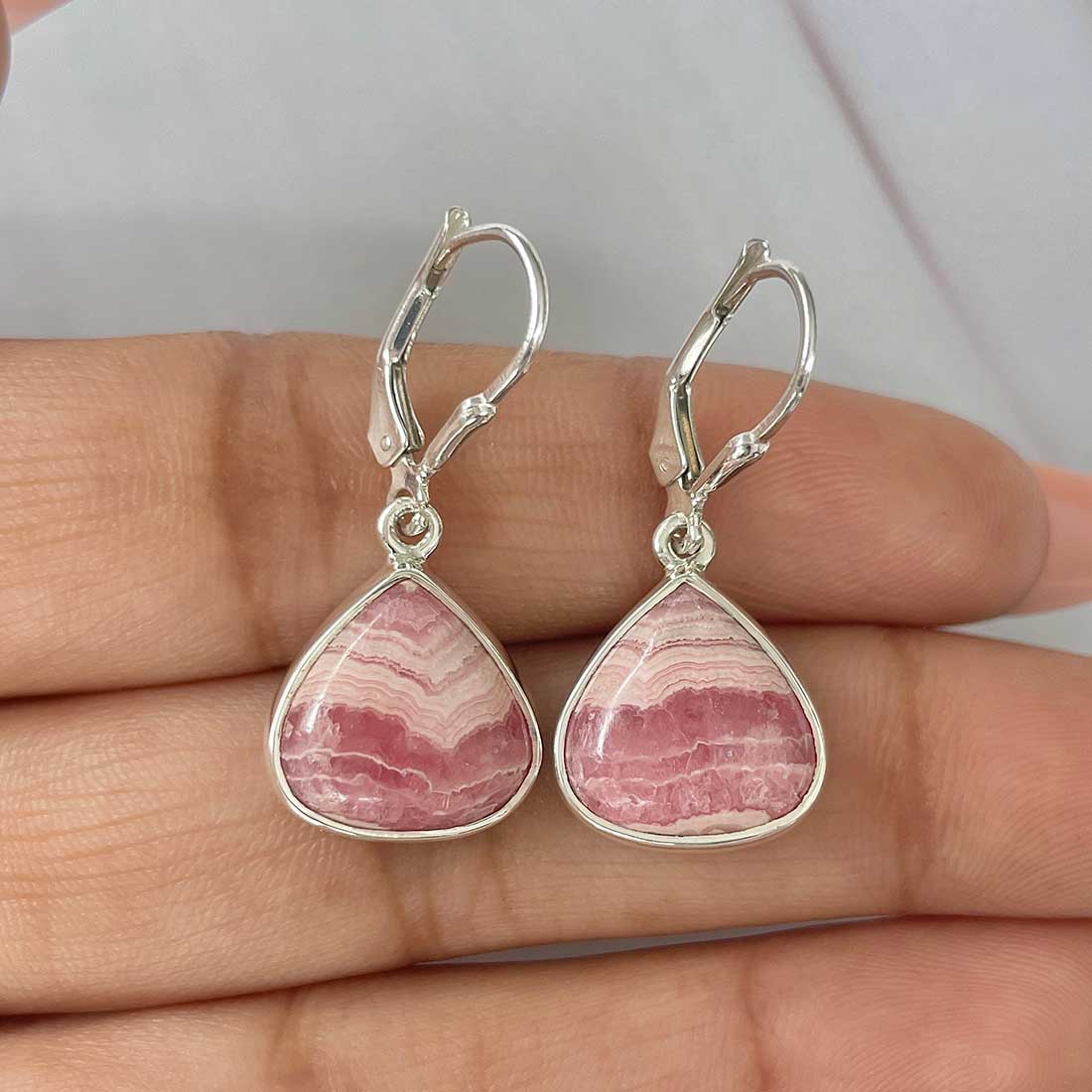 Rhodochrosite Earring-(RDC-E-159.)