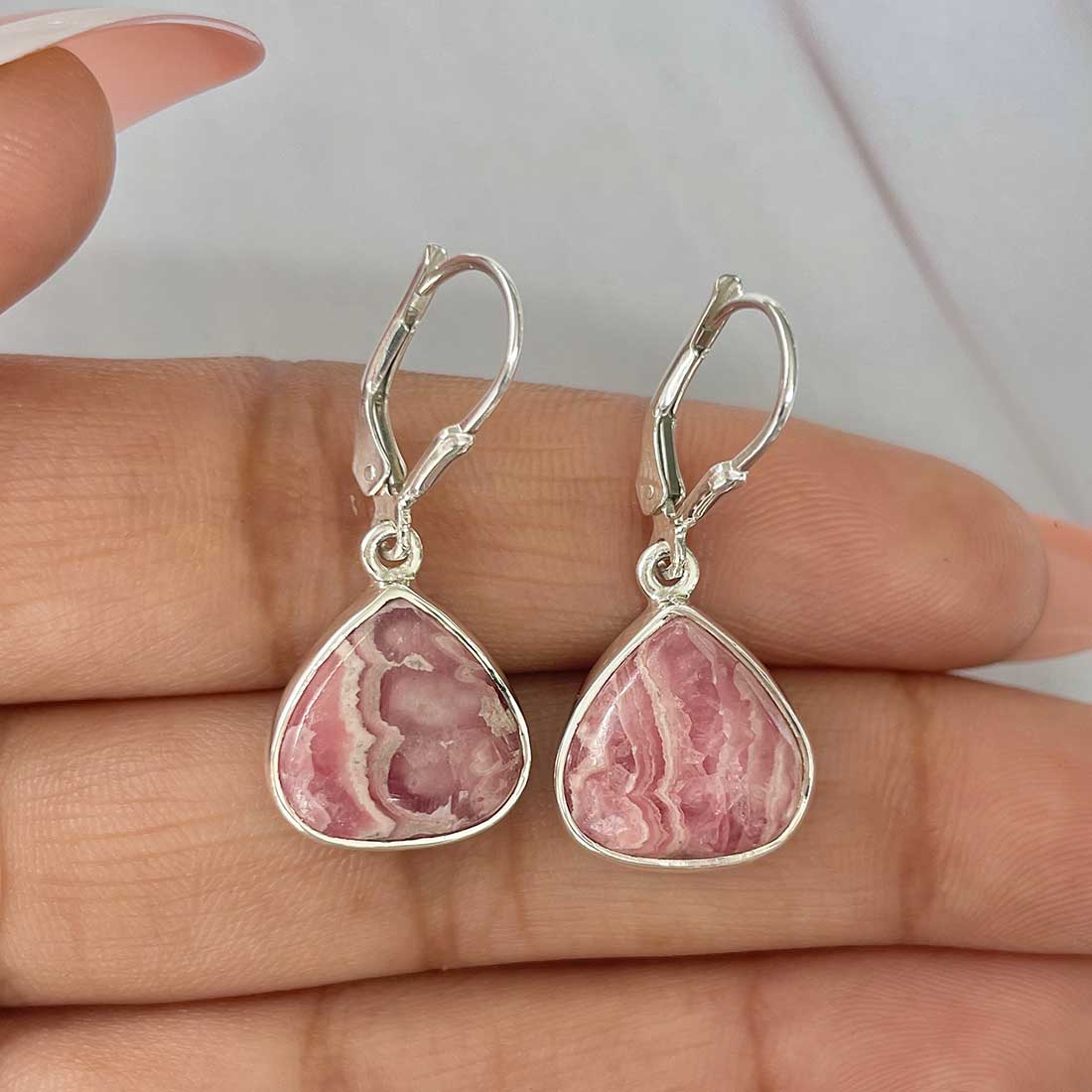 Rhodochrosite Earring-(RDC-E-162.)
