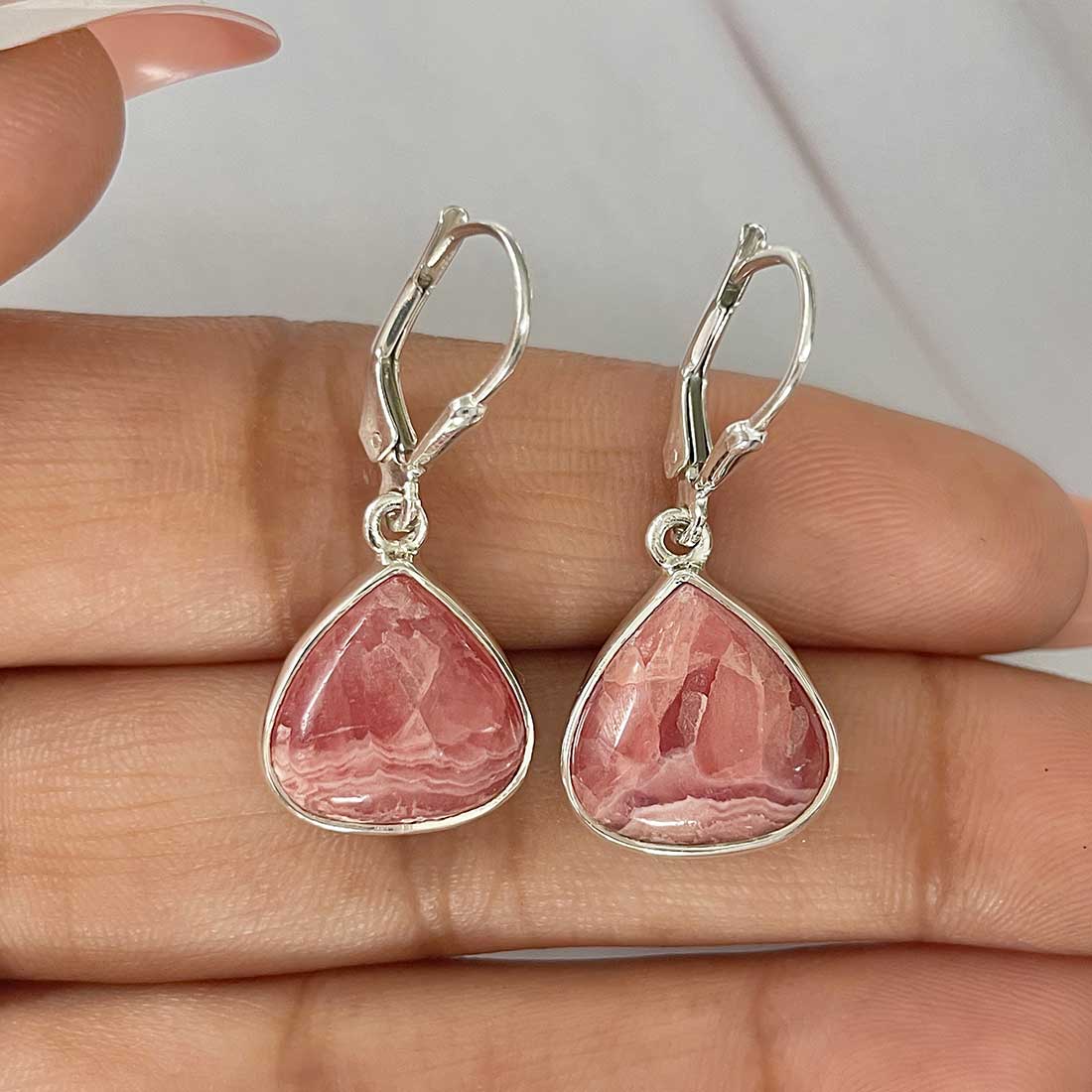 Rhodochrosite Earring-(RDC-E-170.) – Sagacia Jewelry