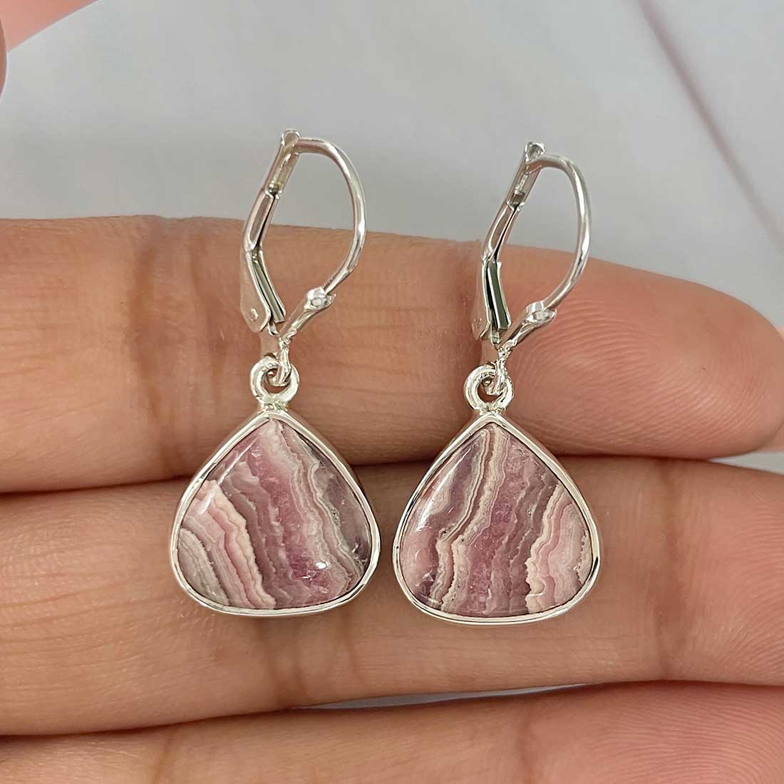 Rhodochrosite Earring-(RDC-E-186.)