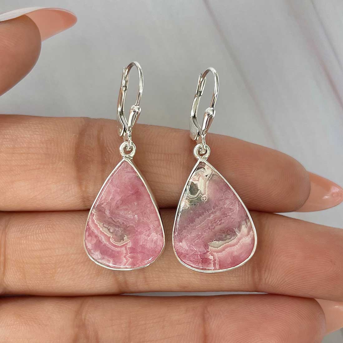 Rhodochrosite Earring-(RDC-E-187.)