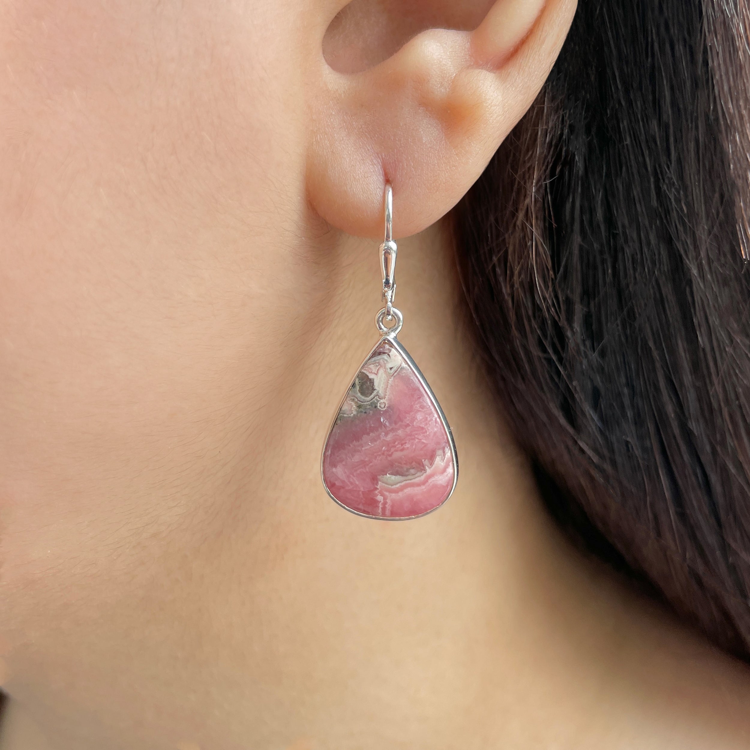 Rhodochrosite Earring-(RDC-E-187.)