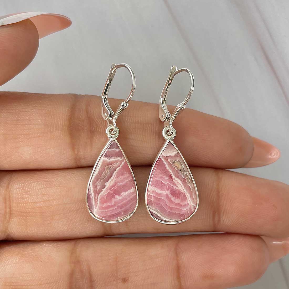 Rhodochrosite Earring-(RDC-E-188.)