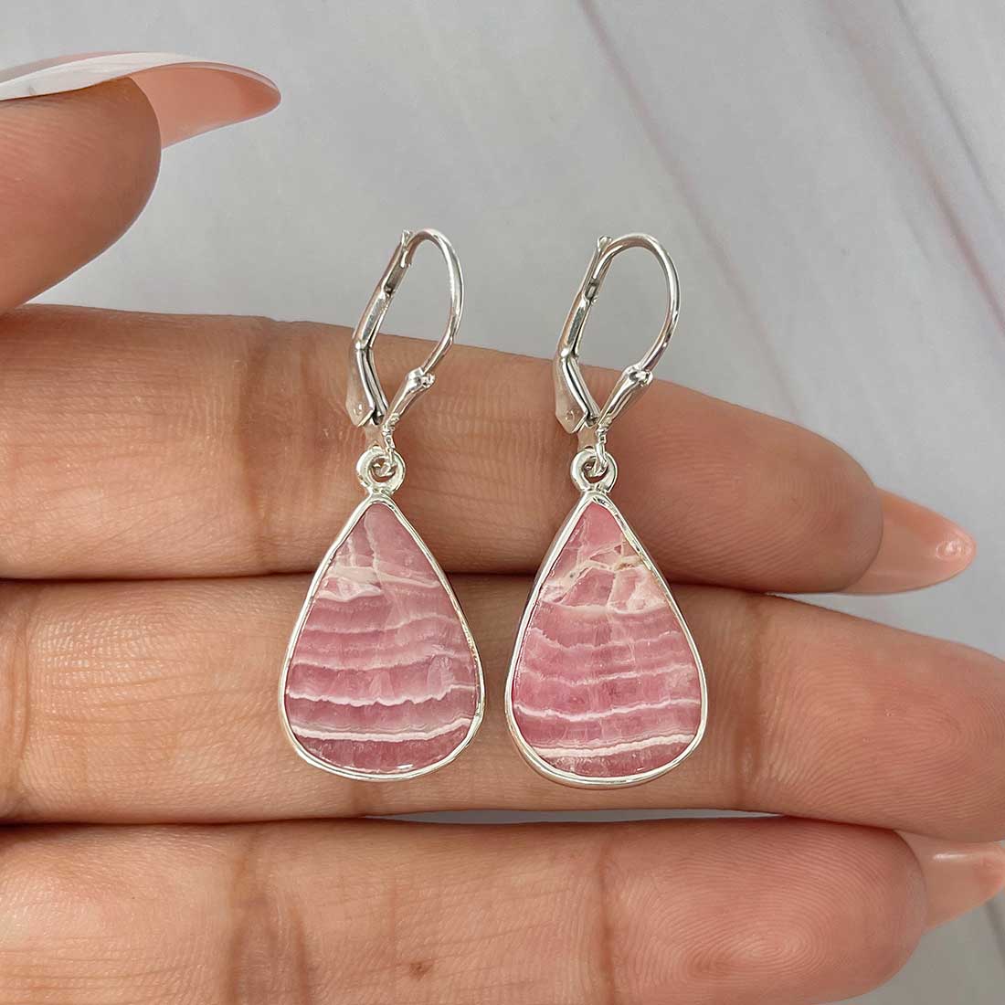 Rhodochrosite Earring-(RDC-E-190.)