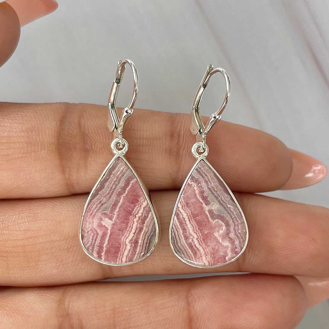 Rhodochrosite Earring-(RDC-E-191.)