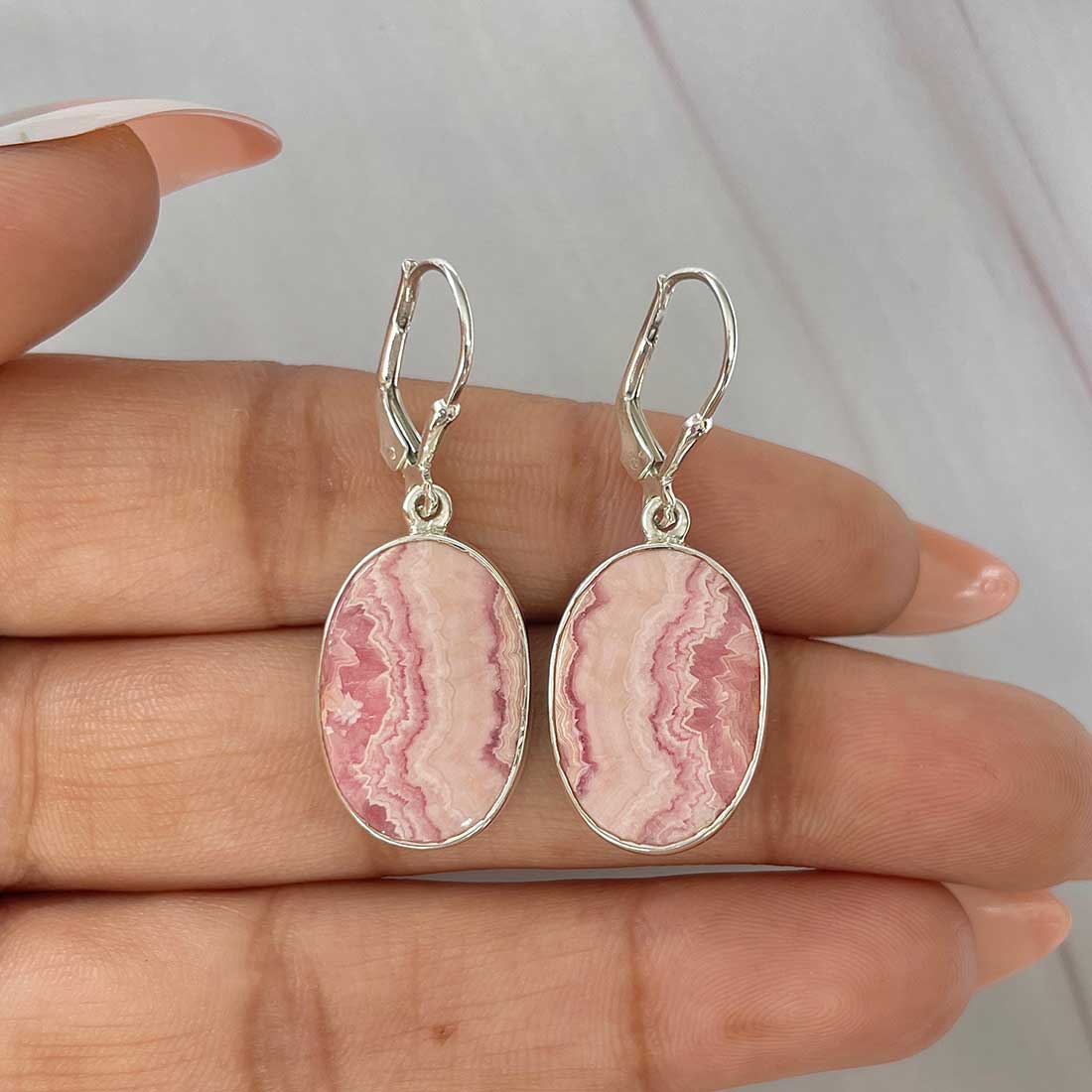 Rhodochrosite Earring-(RDC-E-192.)