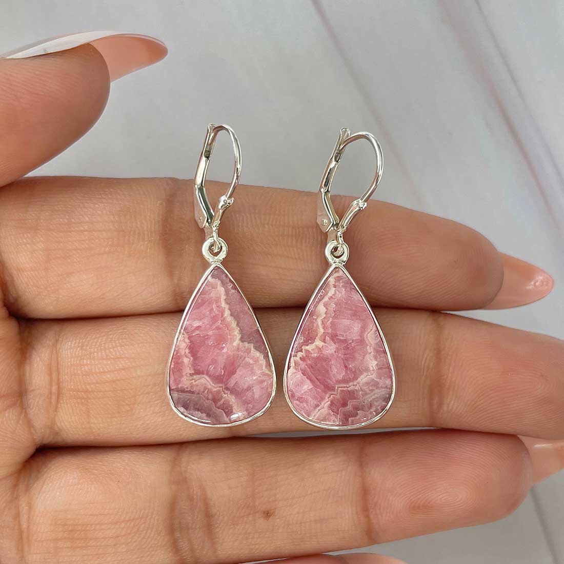 Rhodochrosite Earring-(RDC-E-193.)
