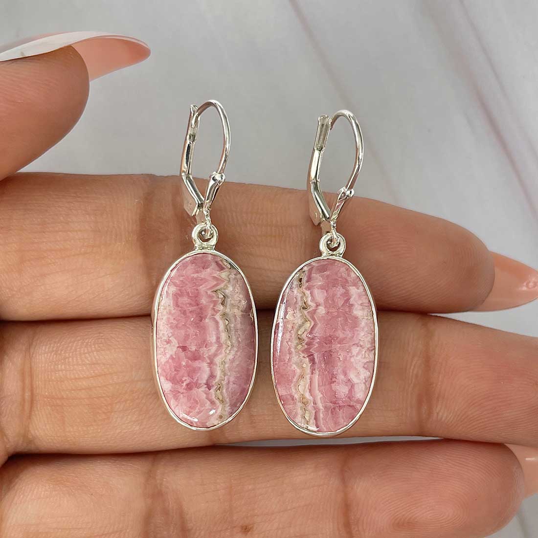 Rhodochrosite Earring-(RDC-E-194.)