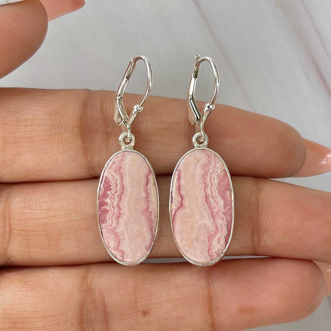 Rhodochrosite Earring-(RDC-E-195.)