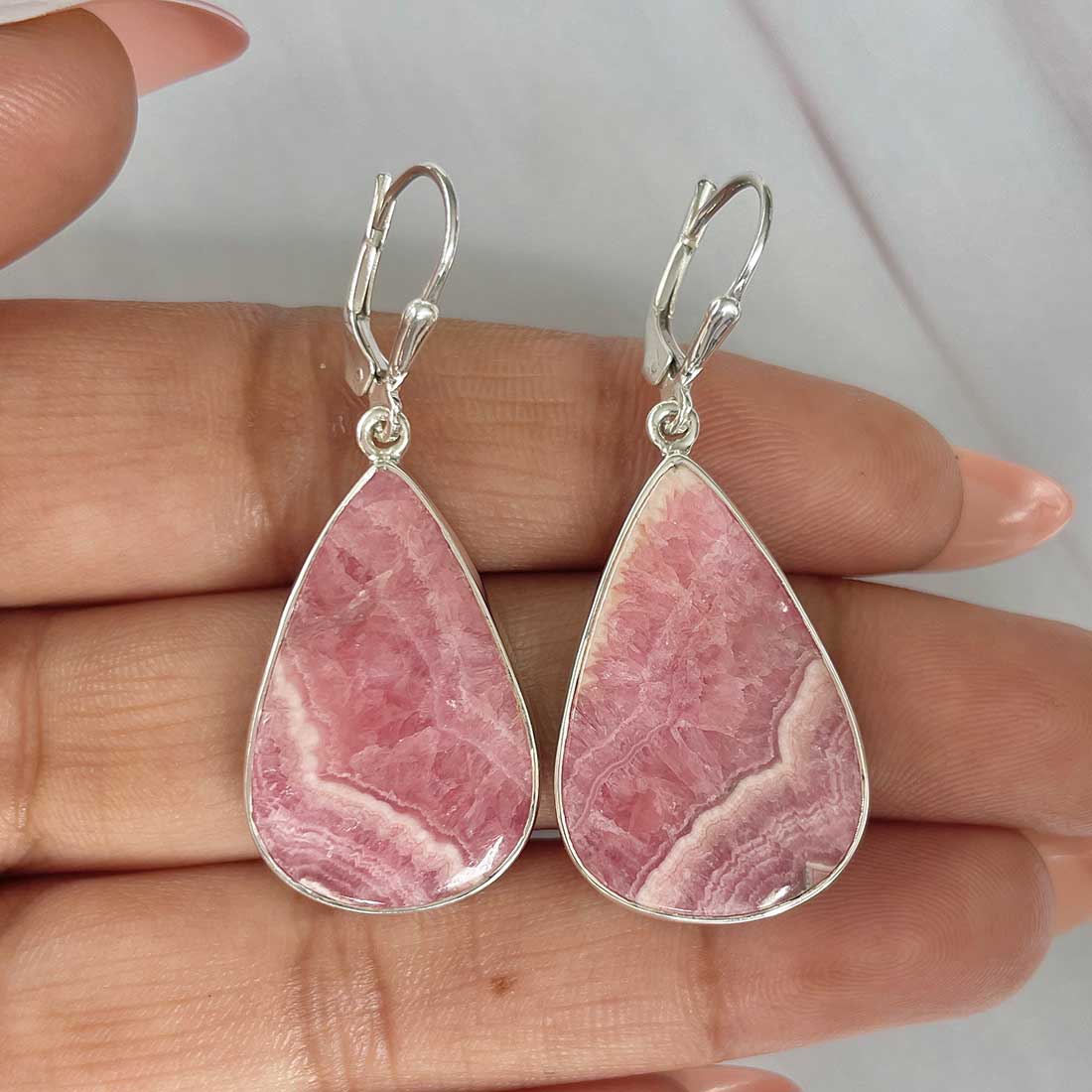 Rhodochrosite Earring-(RDC-E-201.)