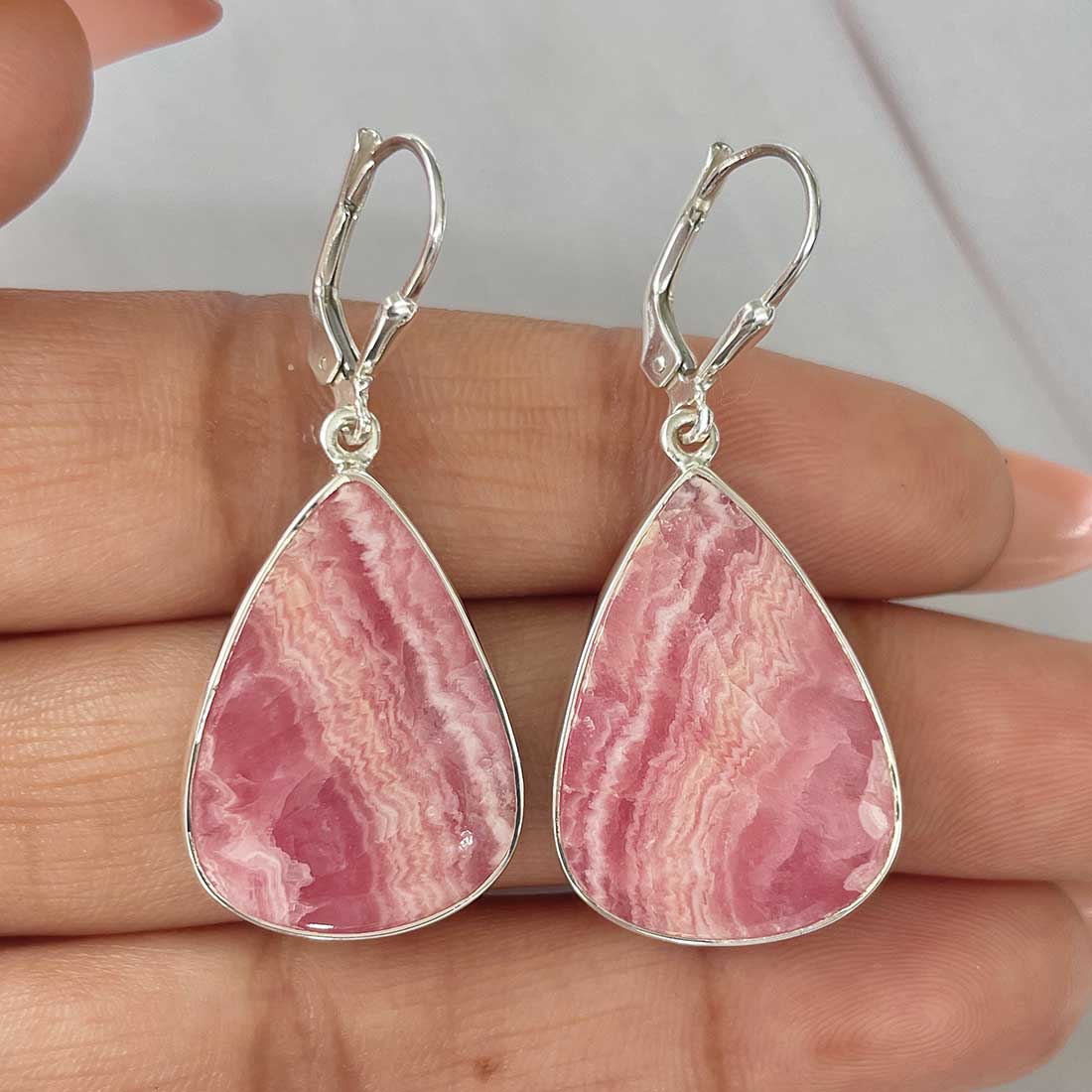 Rhodochrosite Earring-(RDC-E-202.)