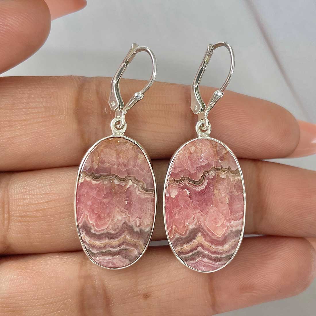 Rhodochrosite Earring-(RDC-E-205.)
