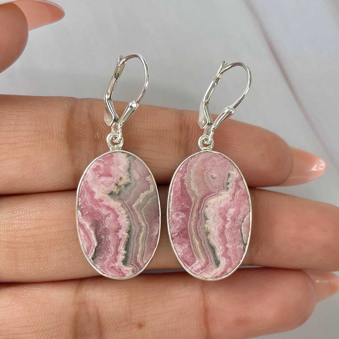 Rhodochrosite Earring-(RDC-E-207.)