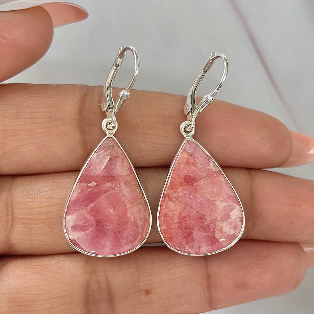 Rhodochrosite Earring-(RDC-E-209.)