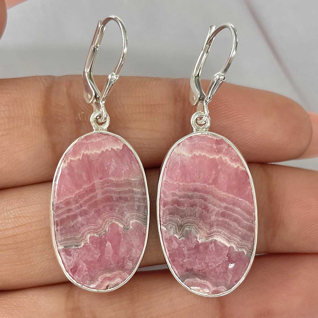 Rhodochrosite Earring-(RDC-E-210.)