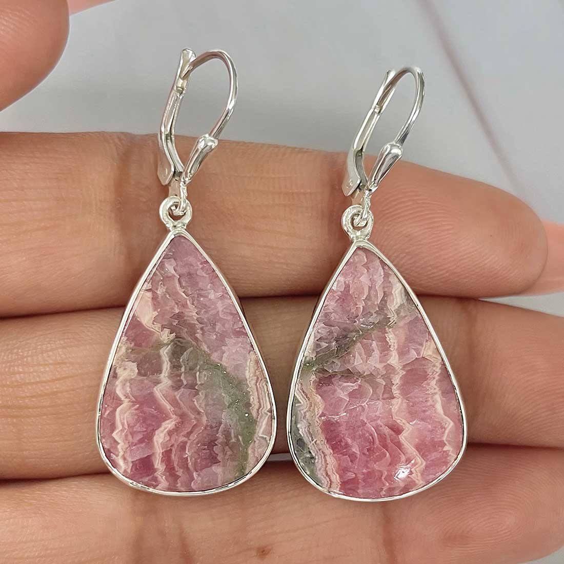 Rhodochrosite Earring-(RDC-E-212.)