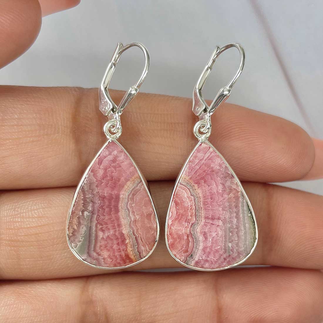 Rhodochrosite Earring-(RDC-E-215.)
