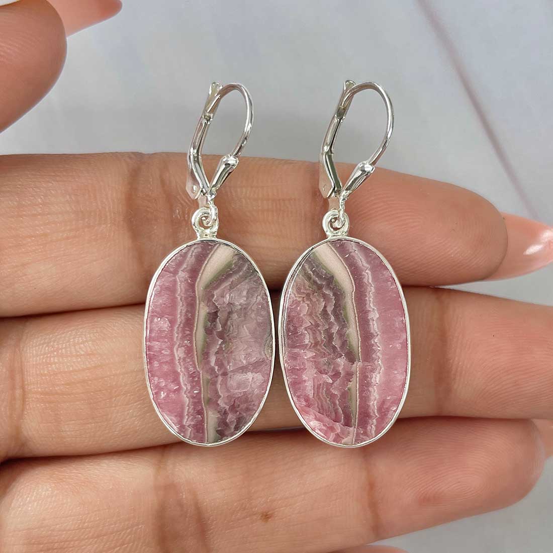 Rhodochrosite Earring-(RDC-E-216.)