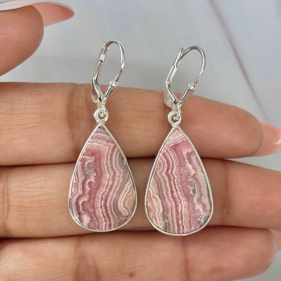 Rhodochrosite Earring-(RDC-E-217.)