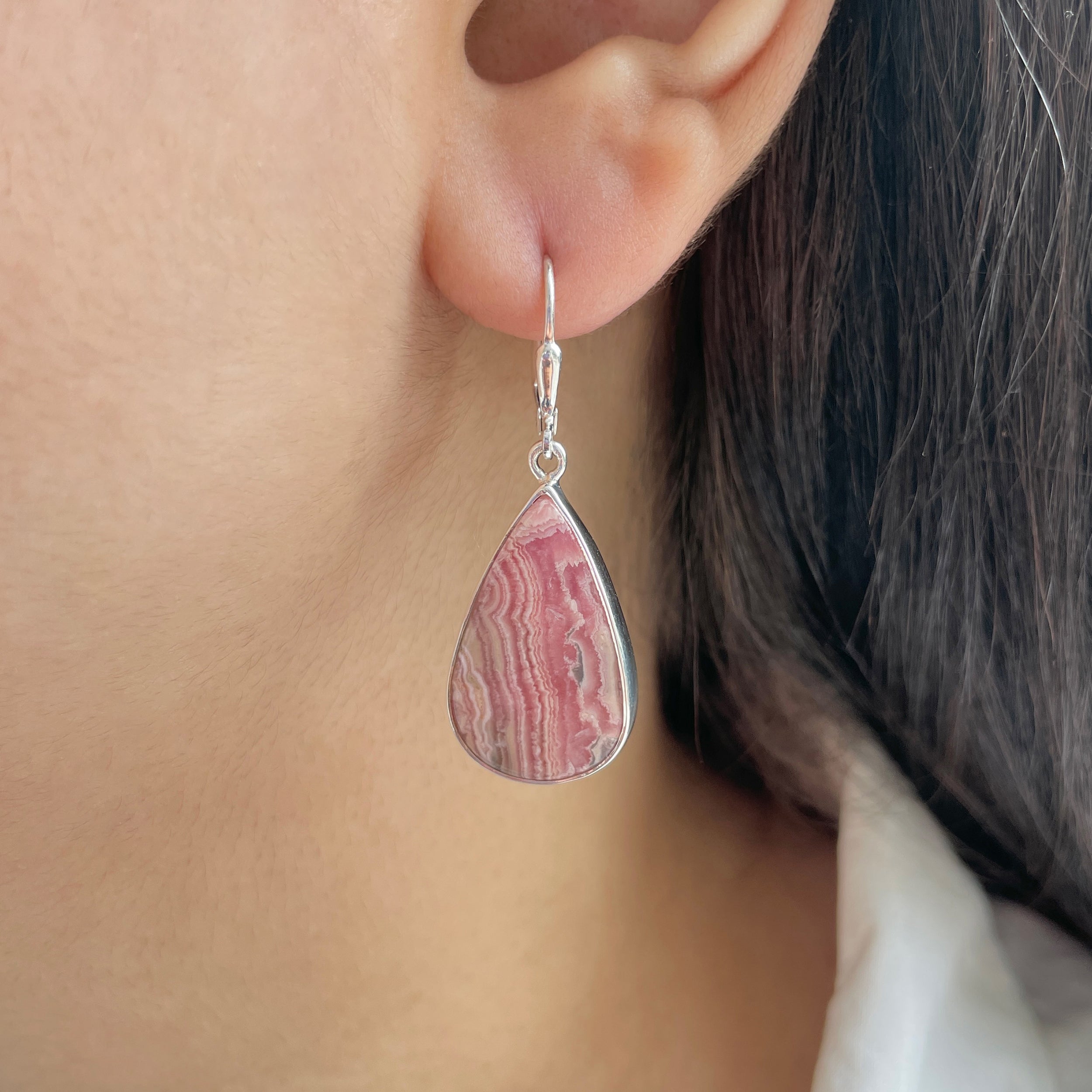 Rhodochrosite Earring-(RDC-E-217.)