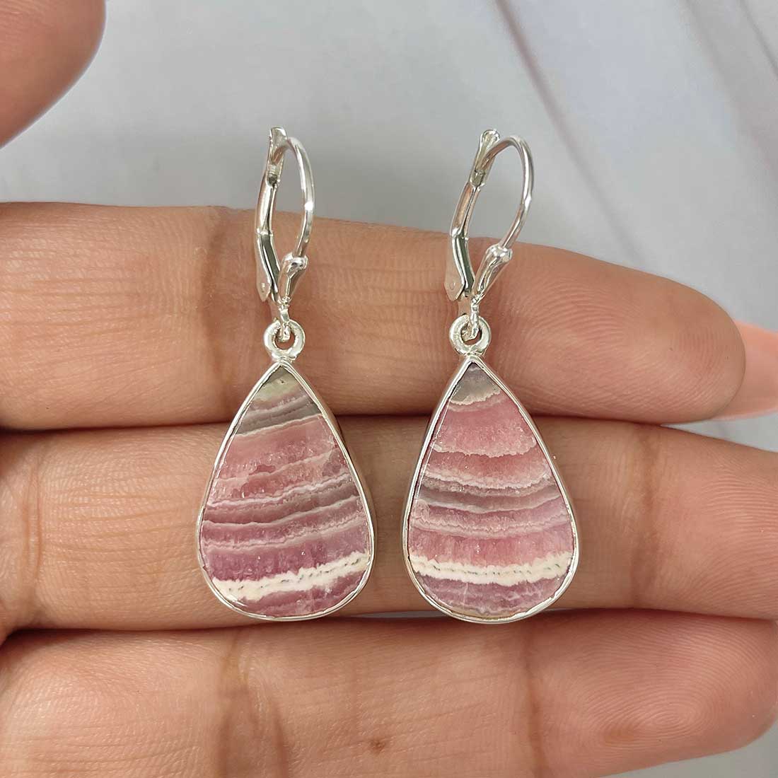 Rhodochrosite Earring-(RDC-E-223.) – Sagacia Jewelry