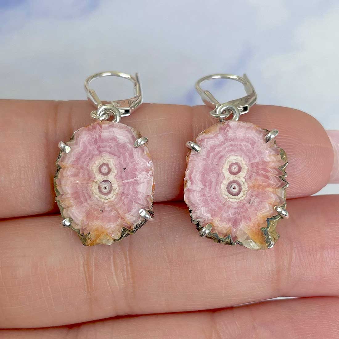 Rhodochrosite Stalactite Earring-(RDC-E-23.)