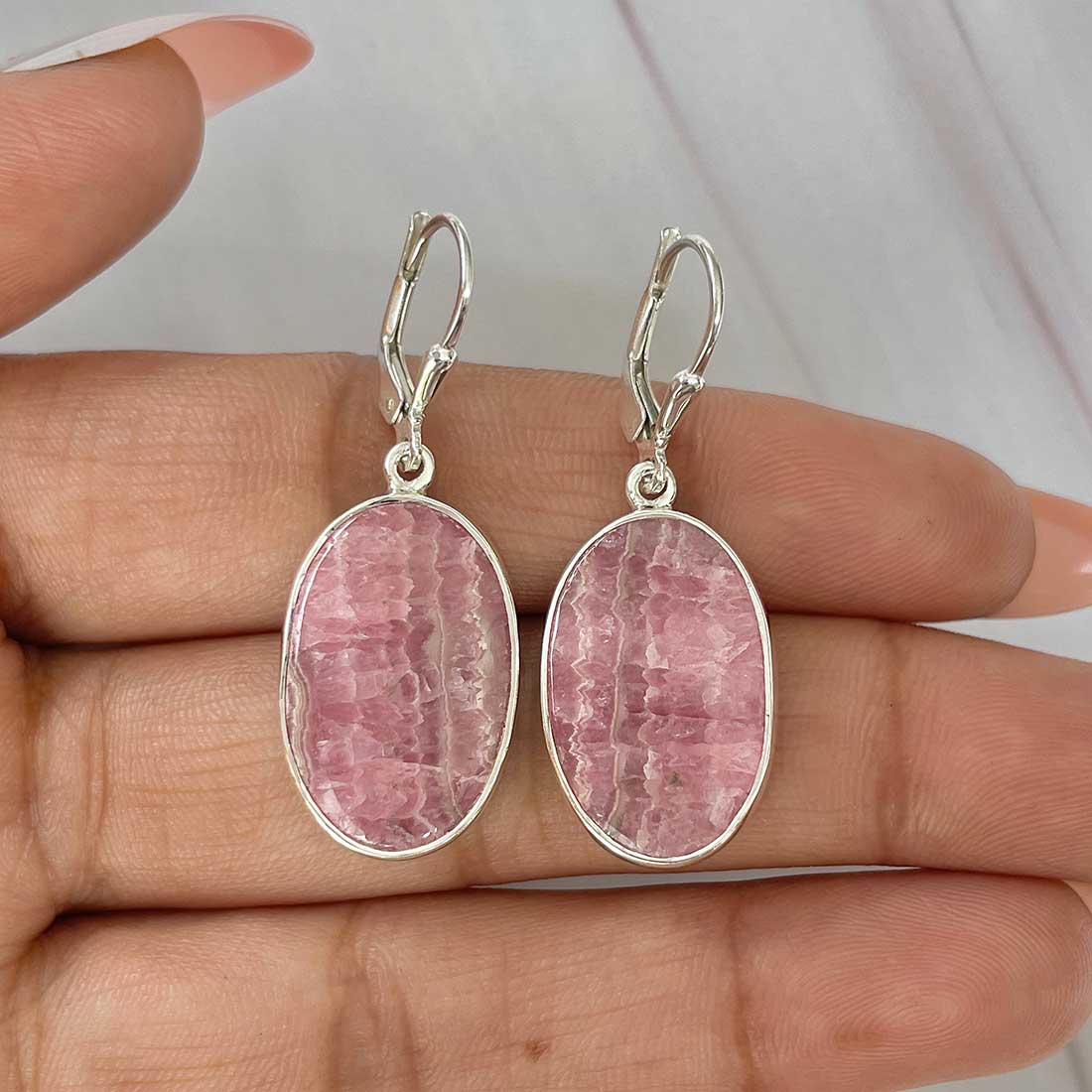Rhodochrosite Earring-(RDC-E-237.)