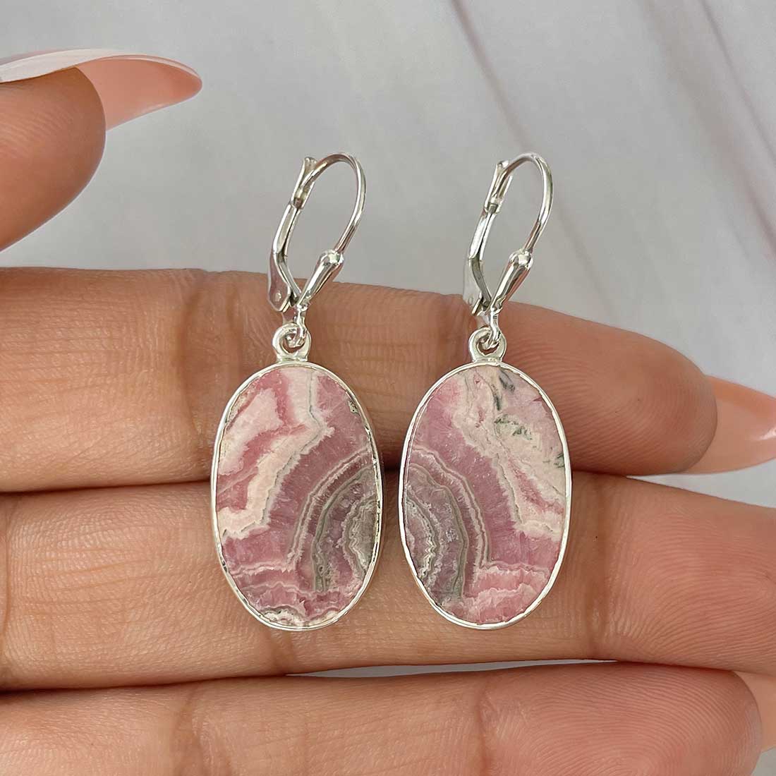 Rhodochrosite Earring-(RDC-E-241.)