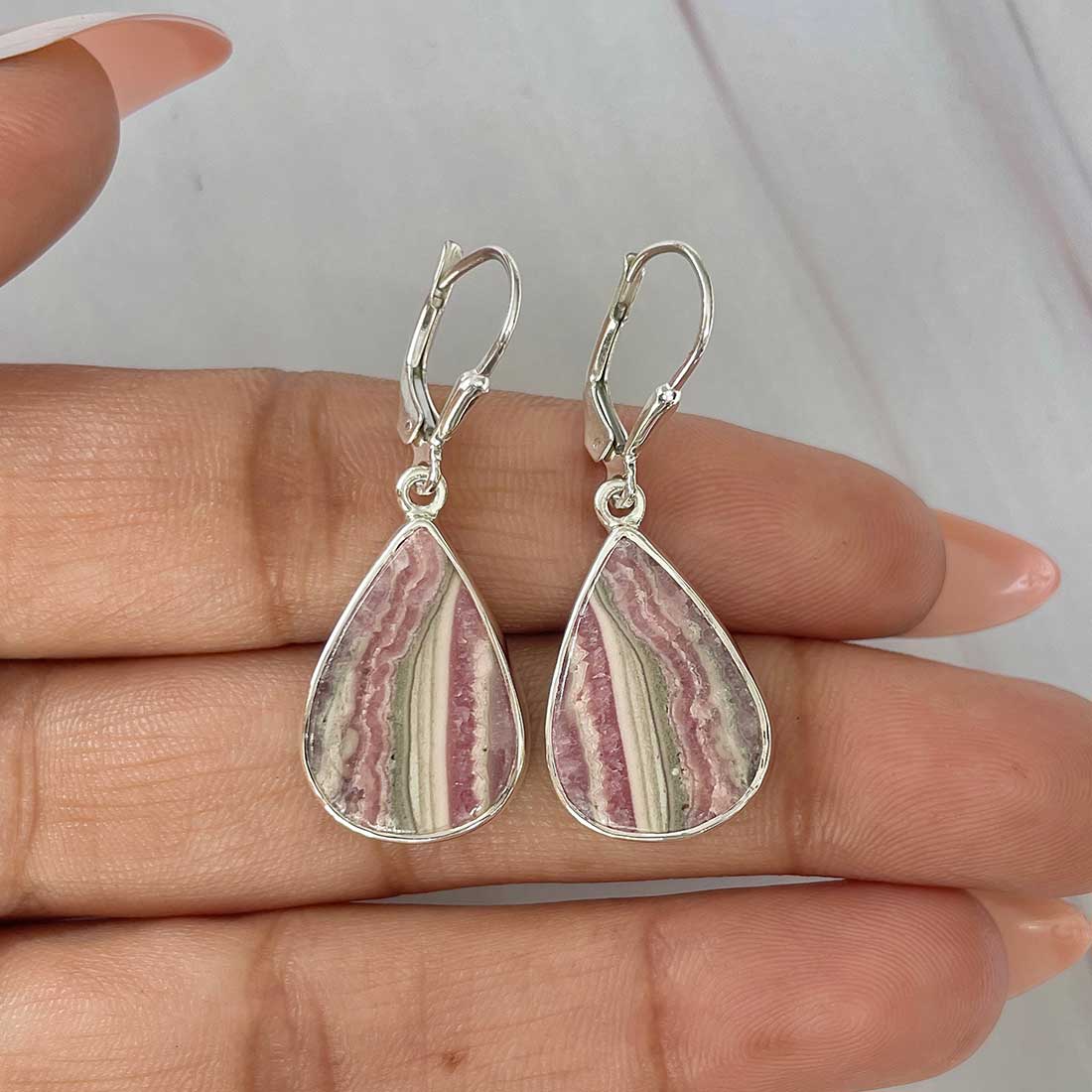 Rhodochrosite Earring-(RDC-E-242.)