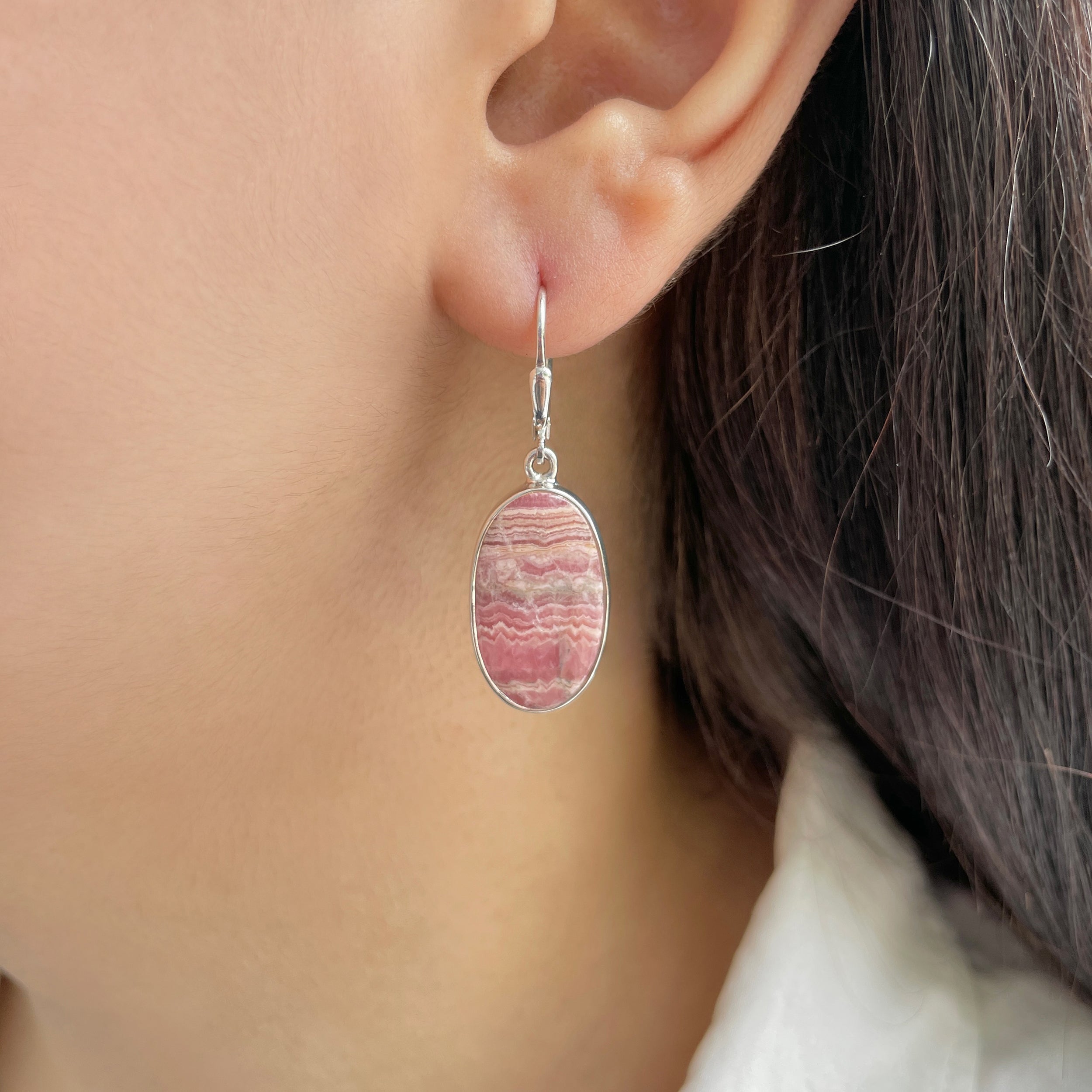 Rhodochrosite Earring-(RDC-E-244.)