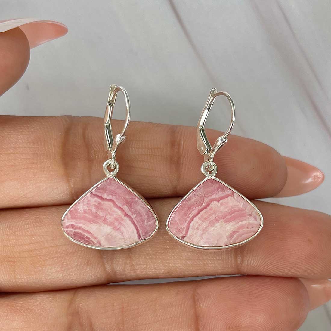 Rhodochrosite Earring-(RDC-E-246.)