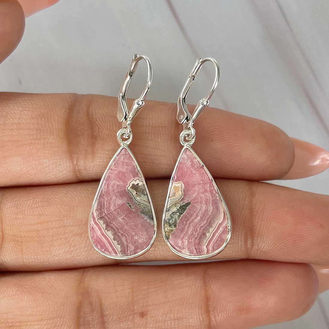 Rhodochrosite Earring-(RDC-E-247.)