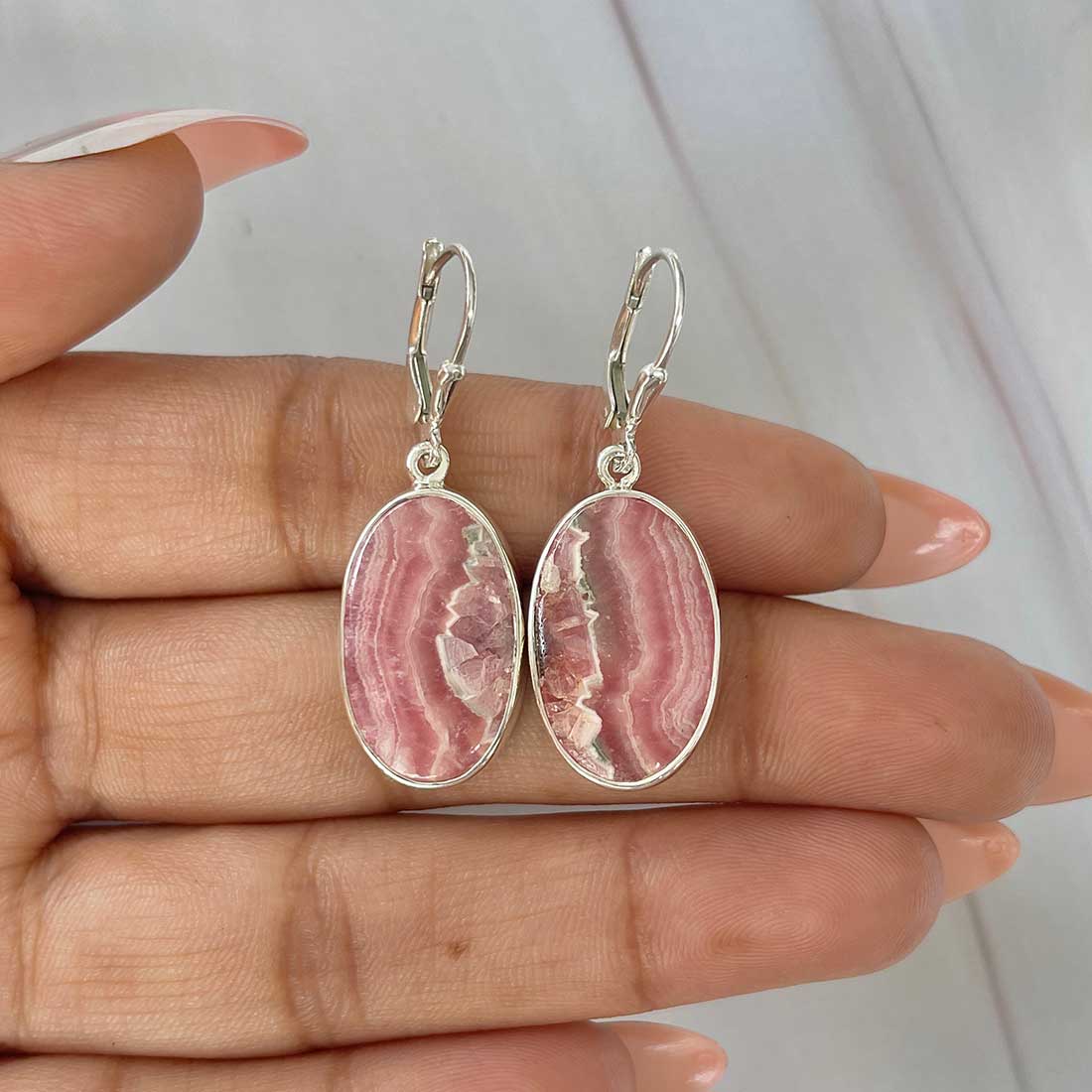 Rhodochrosite Earring-(RDC-E-249.)