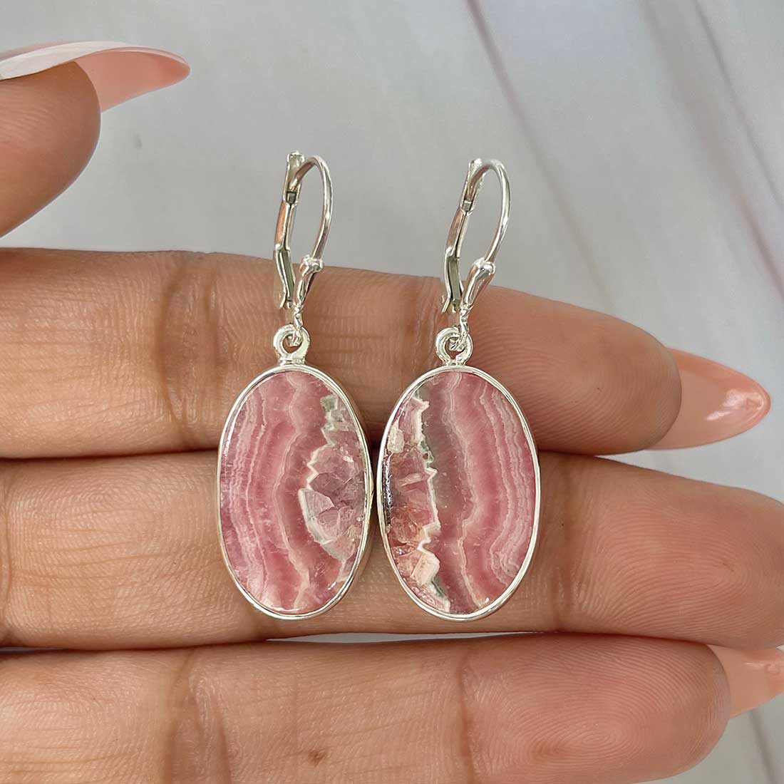 Rhodochrosite Earring-(RDC-E-249.)