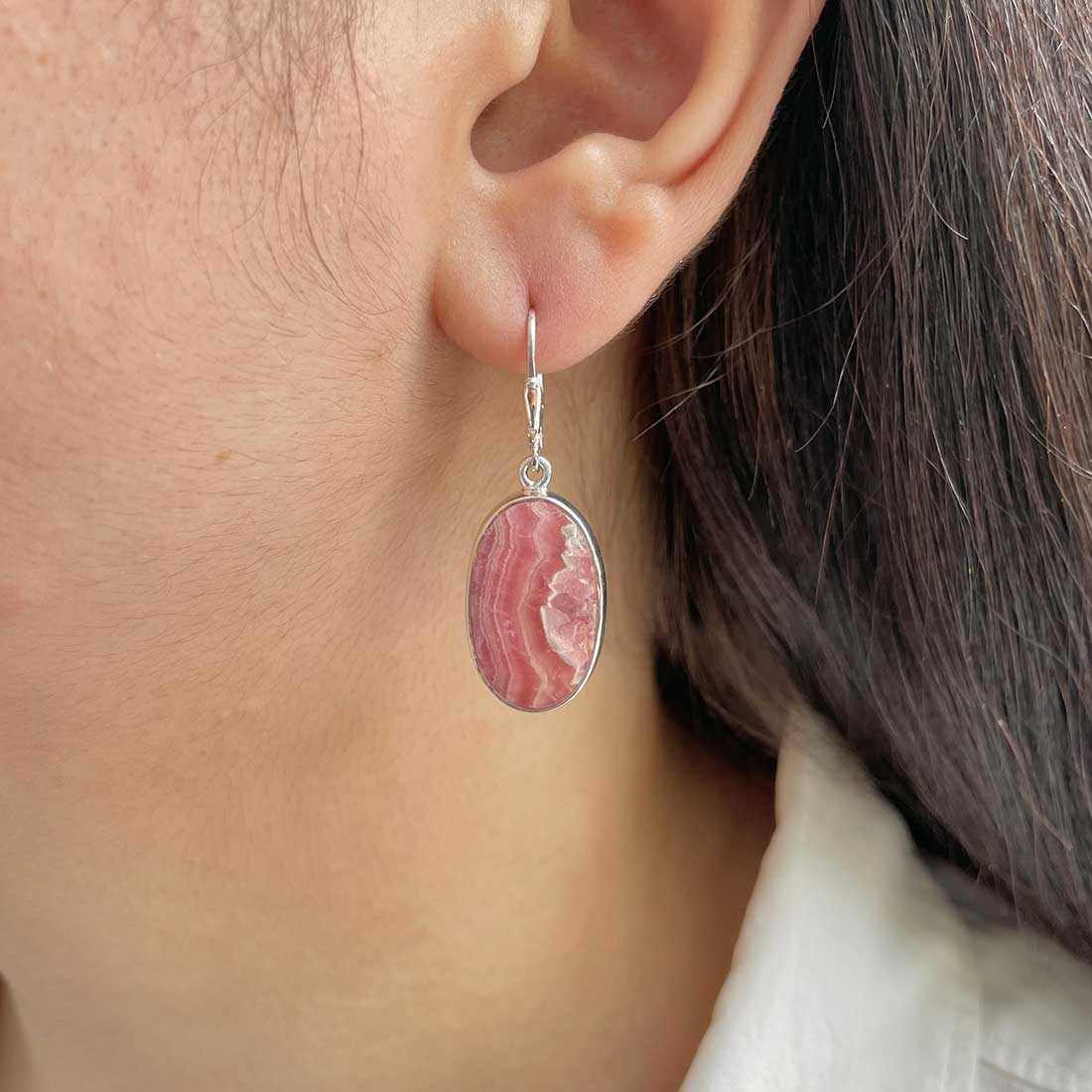 Rhodochrosite Earring-(RDC-E-249.)