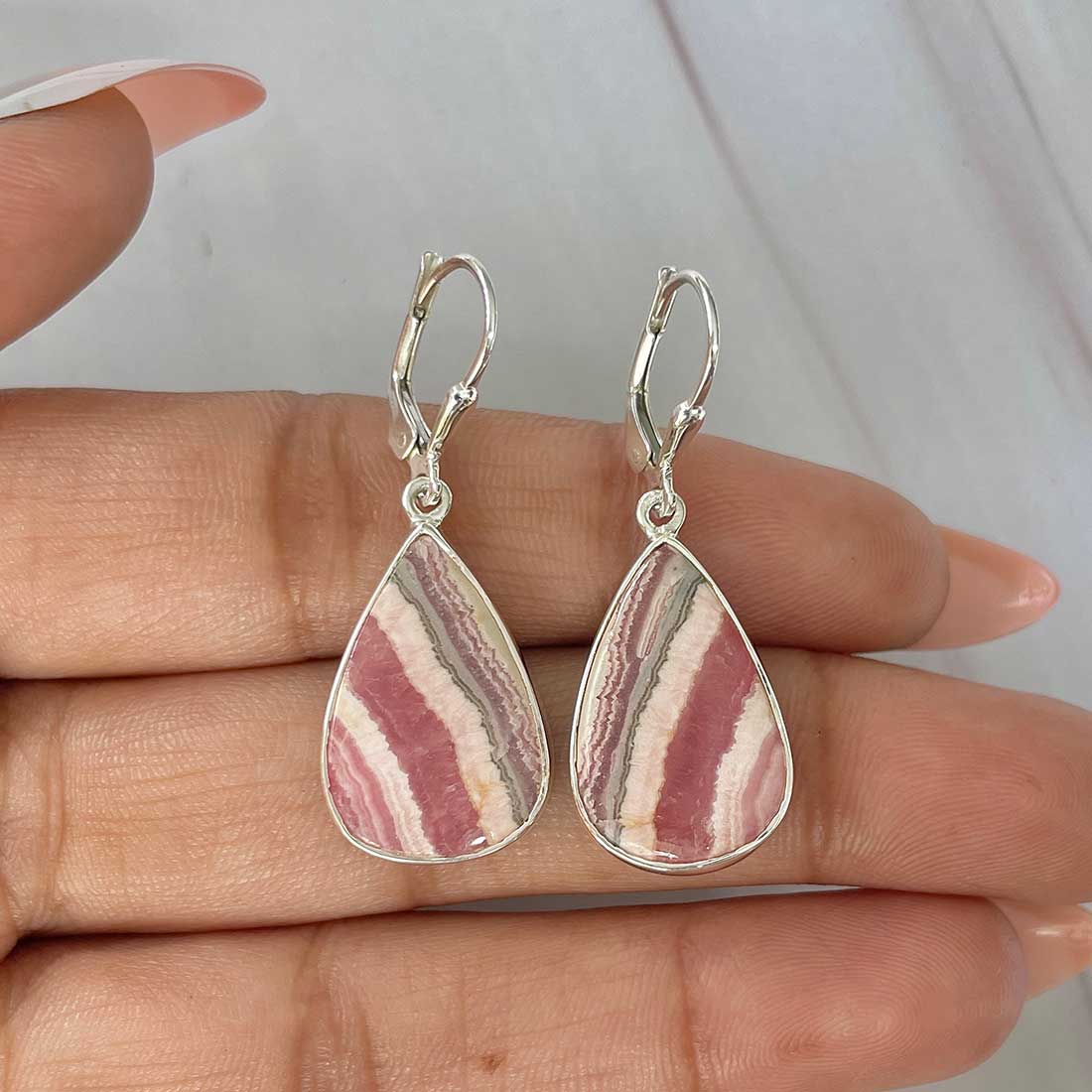 Rhodochrosite Earring-(RDC-E-250.)