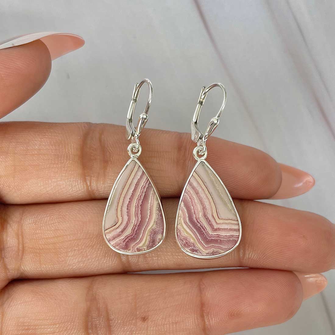 Rhodochrosite Earring-(RDC-E-252.)