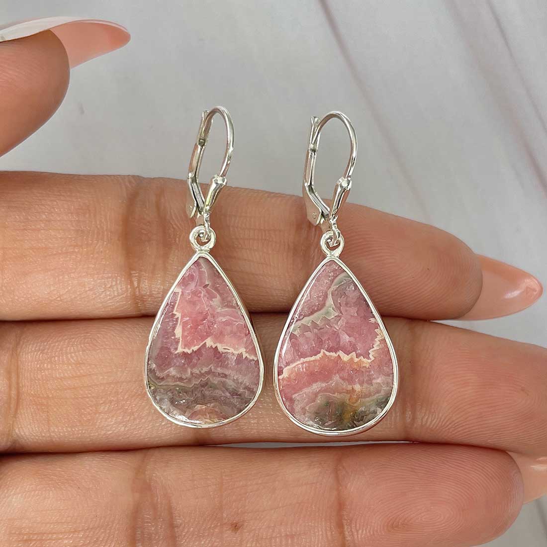 Rhodochrosite Earring-(RDC-E-253.)