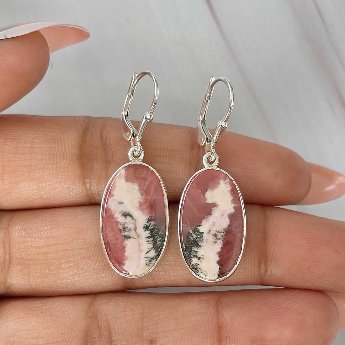 Rhodochrosite Earring-(RDC-E-254.)