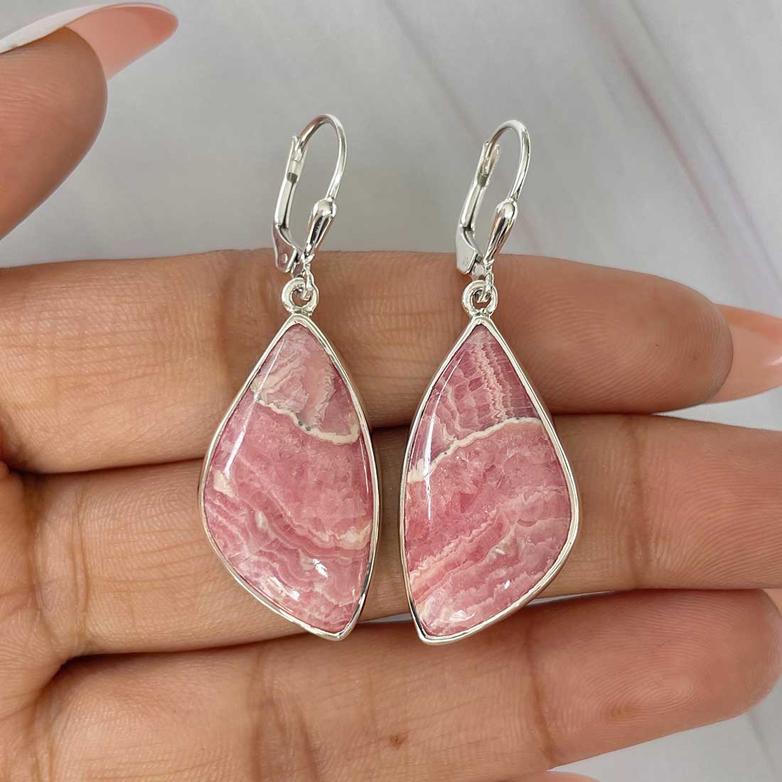 Rhodochrosite Earring-(RDC-E-258.)