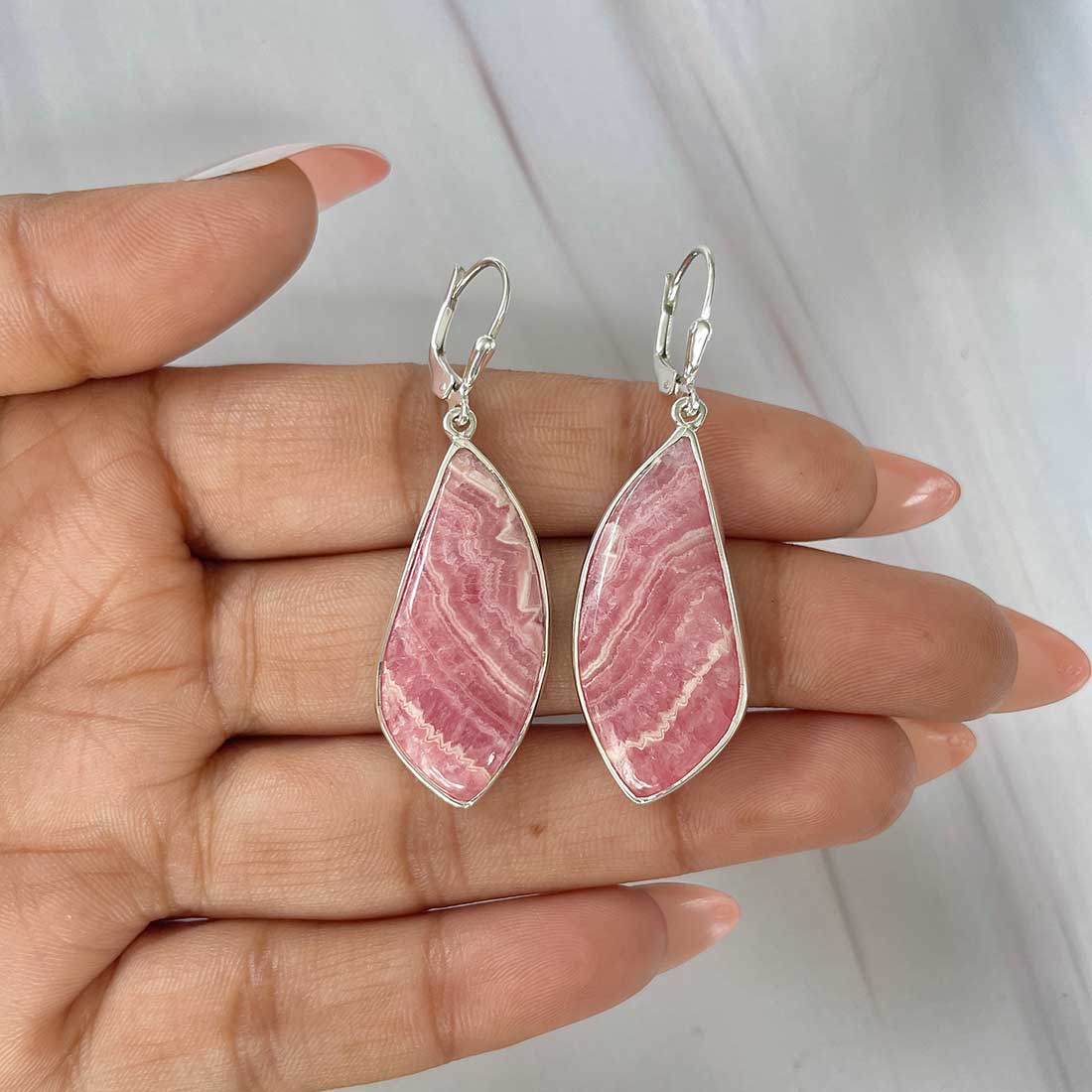 Rhodochrosite Earring-(RDC-E-259.) – Sagacia Jewelry