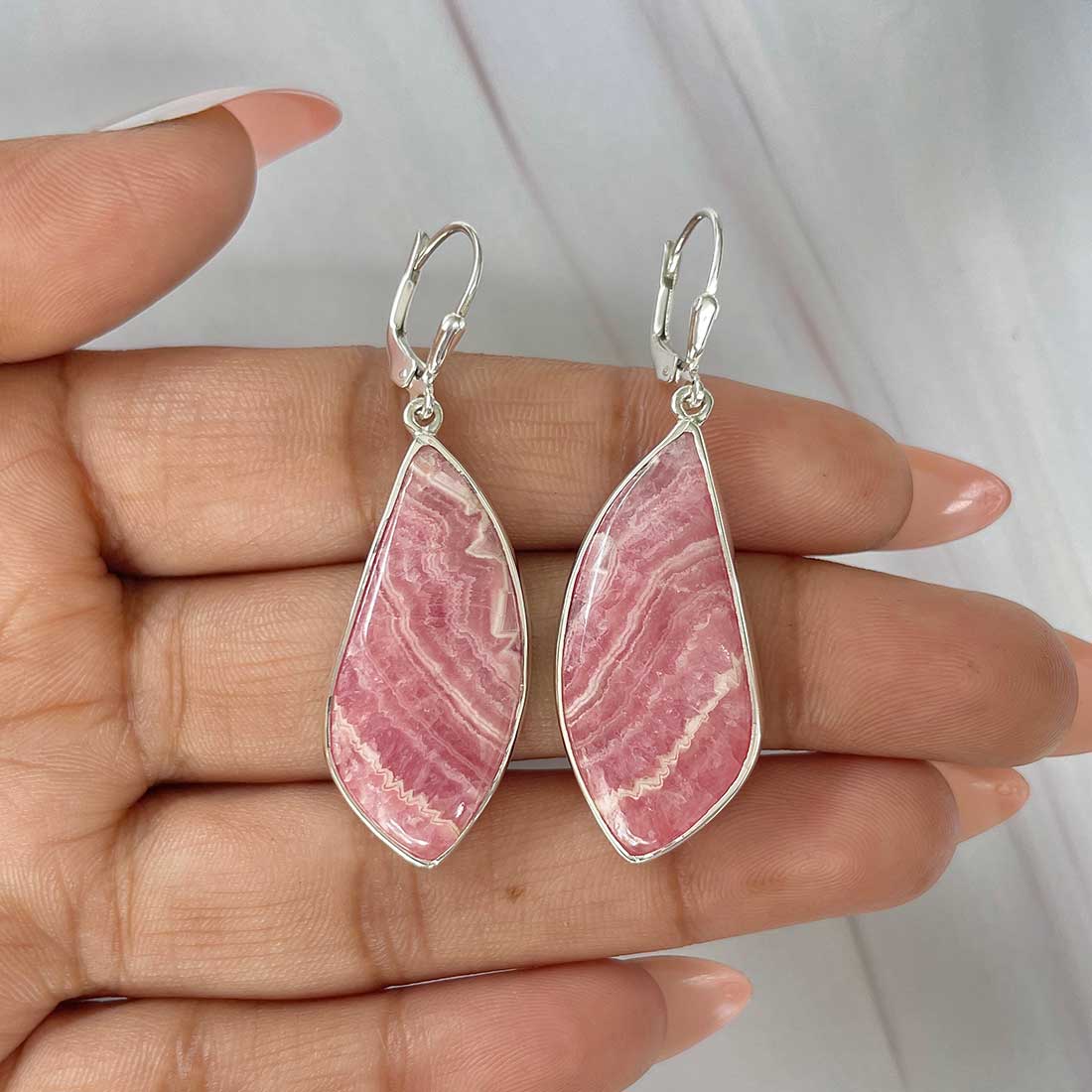 Rhodochrosite Earring-(RDC-E-259.)