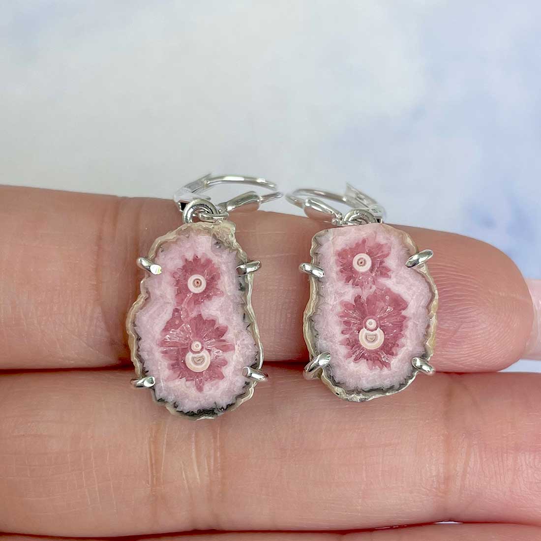 Rhodochrosite Stalactite Earring-(RDC-E-26.)