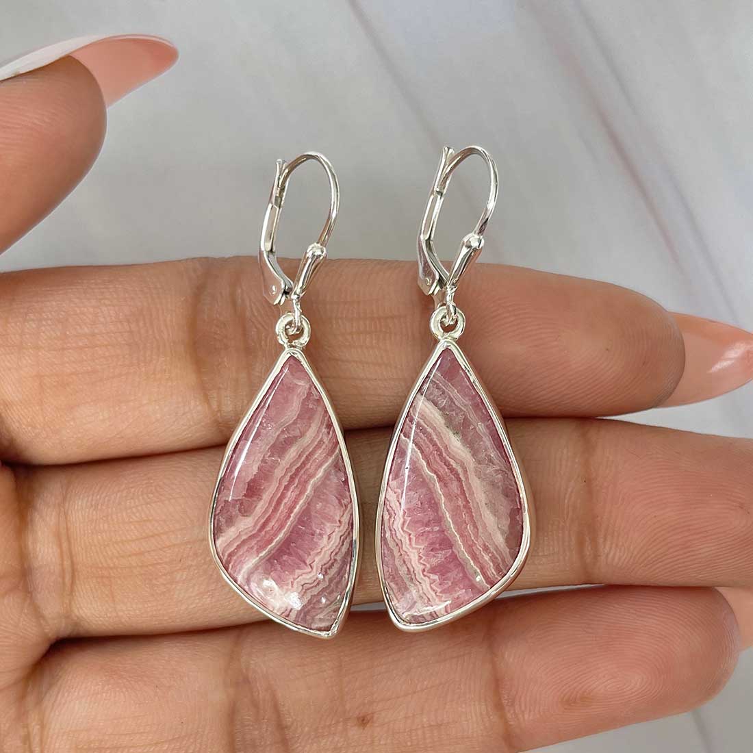 Rhodochrosite Earring-(RDC-E-260.)