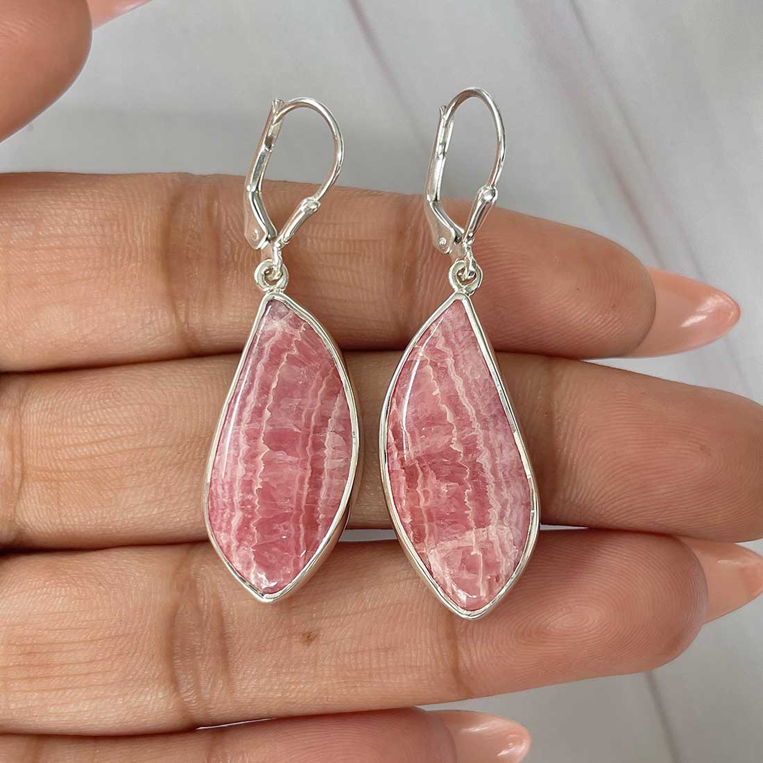 Rhodochrosite Earring-(RDC-E-261.)
